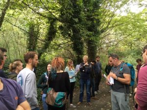 Nigel explains the natural history of Woodhouse Ridge to the group